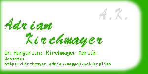 adrian kirchmayer business card